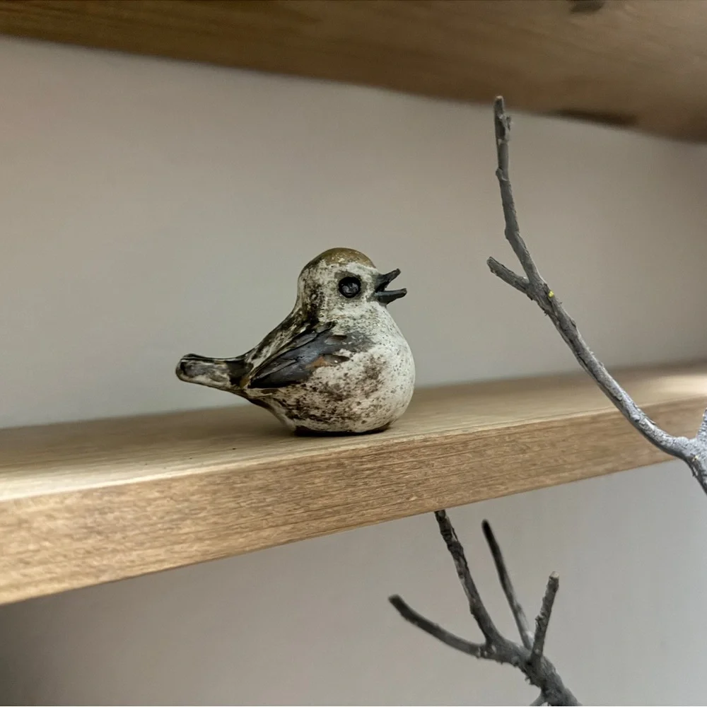Vintage mcm sparrow pottery figurine